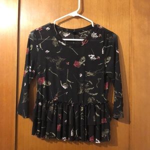 Sheer peplum blouse (Urban Outfitters)